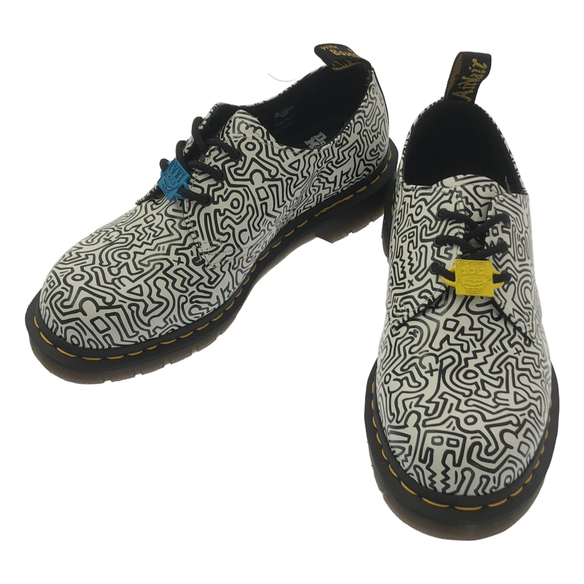 Dr.Martens / 닥터 마틴 | × KEITH HARING / 키스 헤링 1461 KH FIG / 총 무늬 가죽 신발 | 8 | 남성