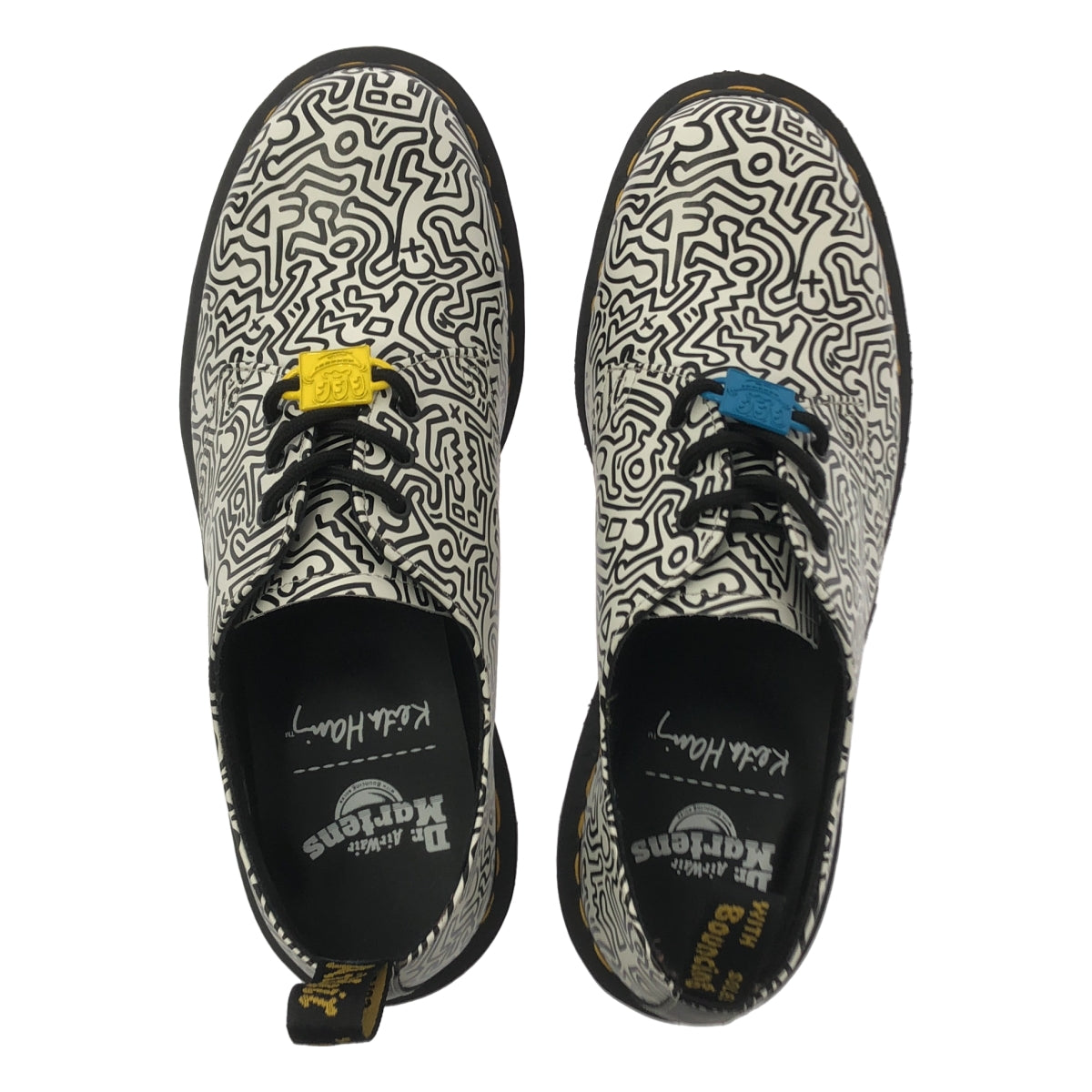 Dr.Martens / 닥터 마틴 | × KEITH HARING / 키스 헤링 1461 KH FIG / 총 무늬 가죽 신발 | 8 | 남성