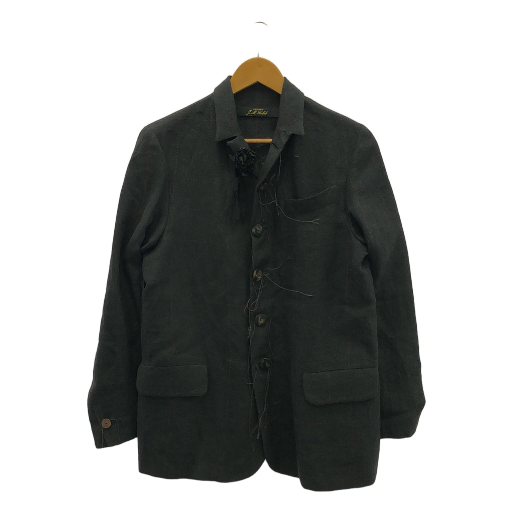 【美品】  ARCHIVIO J.M.Ribot / アルキビオジェイエムリボット | 2022SS | G3A/QU / シングルブレスト ジャケット / シルク総柄裏地 | 42 | black | メンズ
