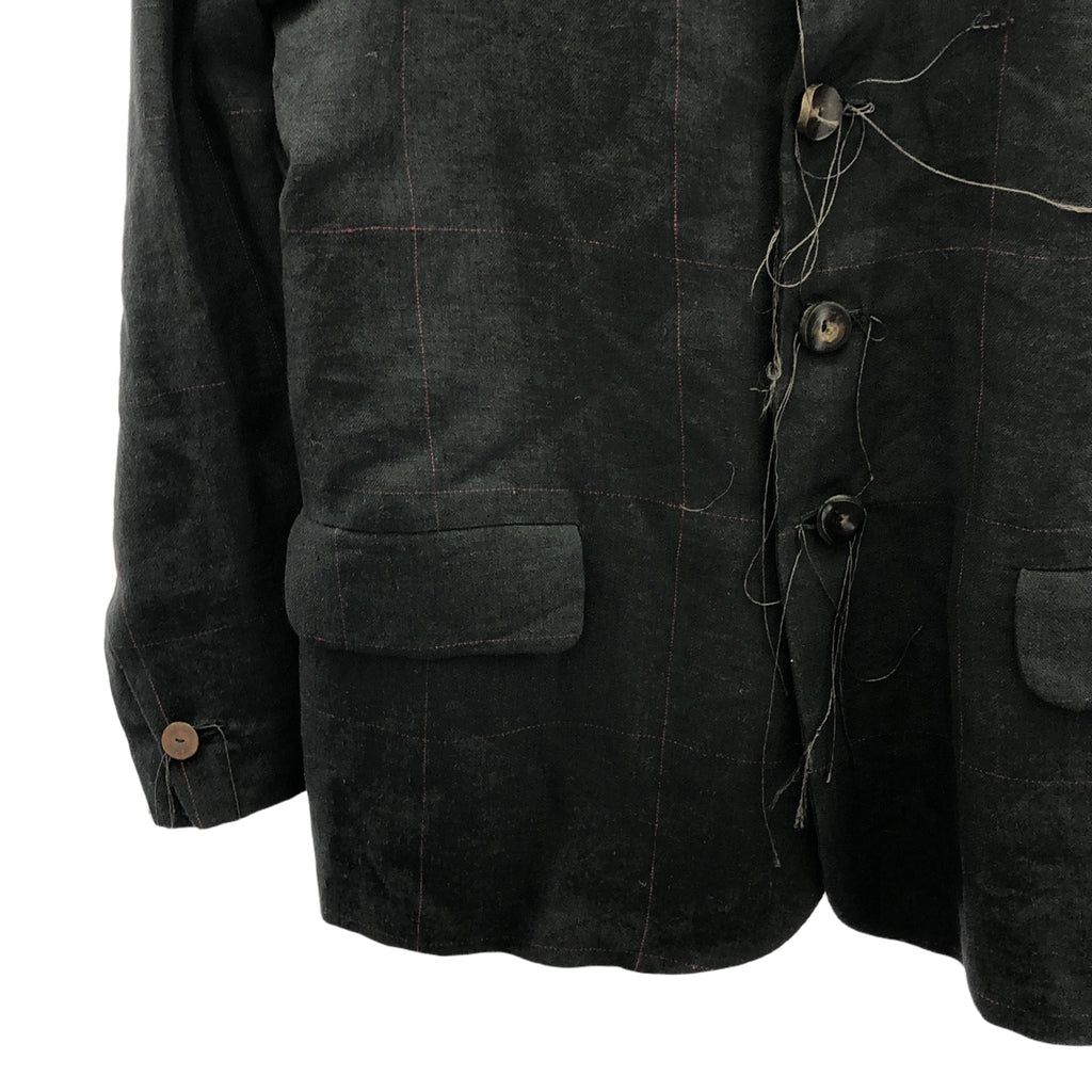 【美品】  ARCHIVIO J.M.Ribot / アルキビオジェイエムリボット | 2022SS | G3A/QU / シングルブレスト ジャケット / シルク総柄裏地 | 42 | black | メンズ