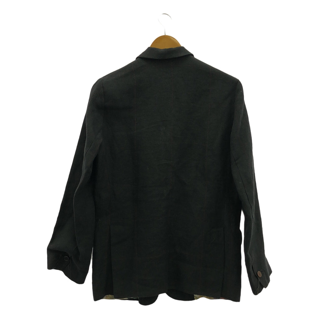 【美品】  ARCHIVIO J.M.Ribot / アルキビオジェイエムリボット | 2022SS | G3A/QU / シングルブレスト ジャケット / シルク総柄裏地 | 42 | black | メンズ