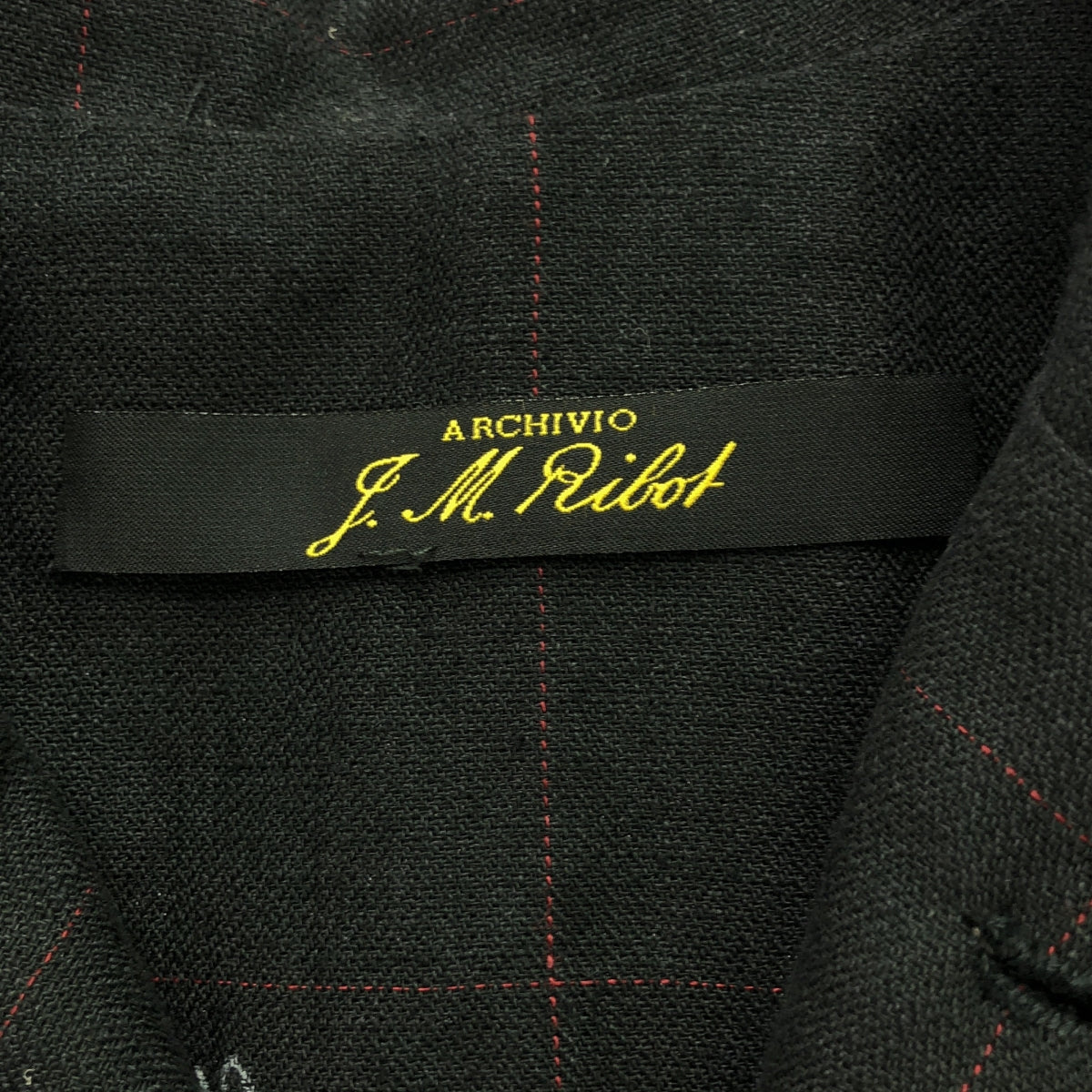 【美品】  ARCHIVIO J.M.Ribot / アルキビオジェイエムリボット | 2022SS | G3A/QU / シングルブレスト ジャケット / シルク総柄裏地 | 42 | black | メンズ