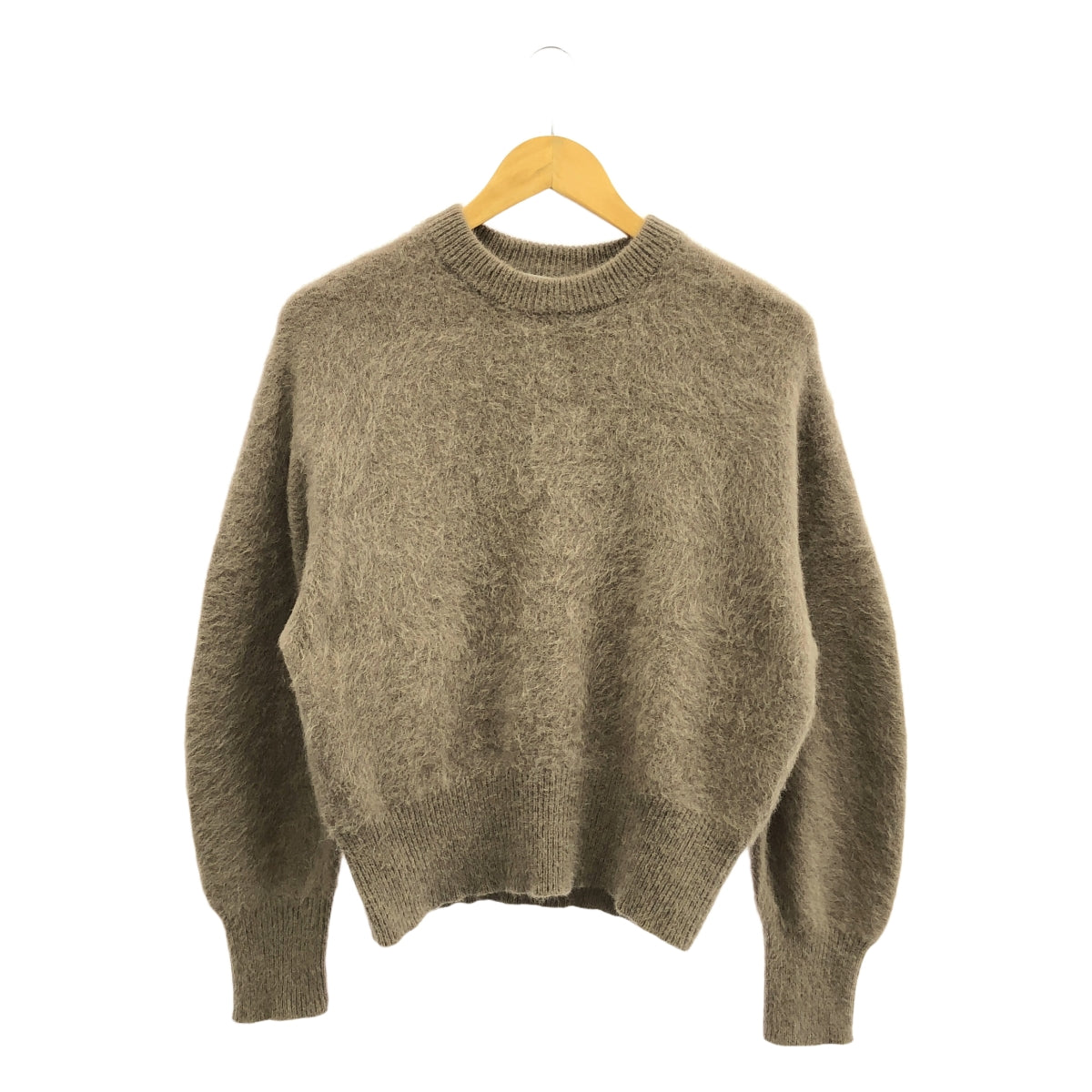 【미품】 JOURNAL STANDARD / 저널 스탠다드 | 2024AW | 알파카 믹스 퍼크 루넥 풀오버 | 무료 | 브라운 | 여성