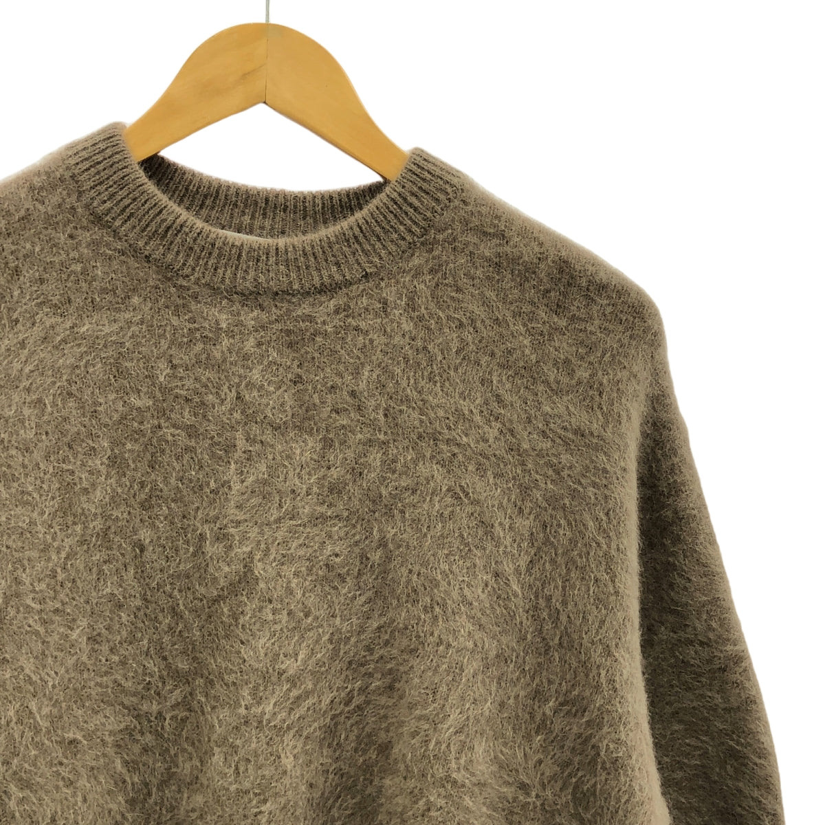 【미품】 JOURNAL STANDARD / 저널 스탠다드 | 2024AW | 알파카 믹스 퍼크 루넥 풀오버 | 무료 | 브라운 | 여성