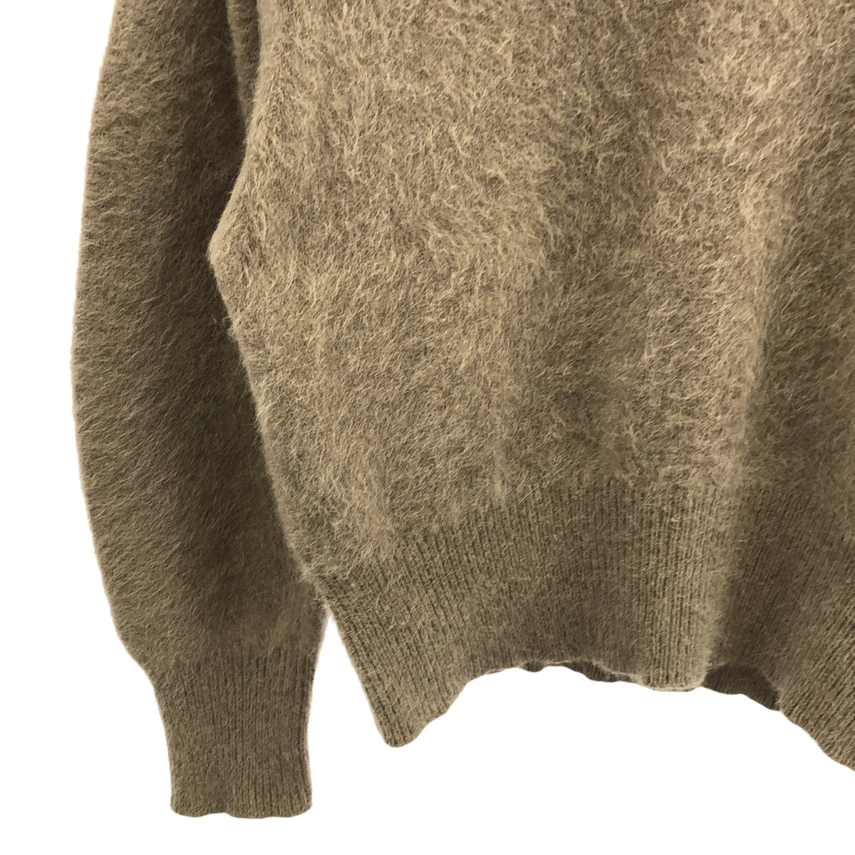 【미품】 JOURNAL STANDARD / 저널 스탠다드 | 2024AW | 알파카 믹스 퍼크 루넥 풀오버 | 무료 | 브라운 | 여성
