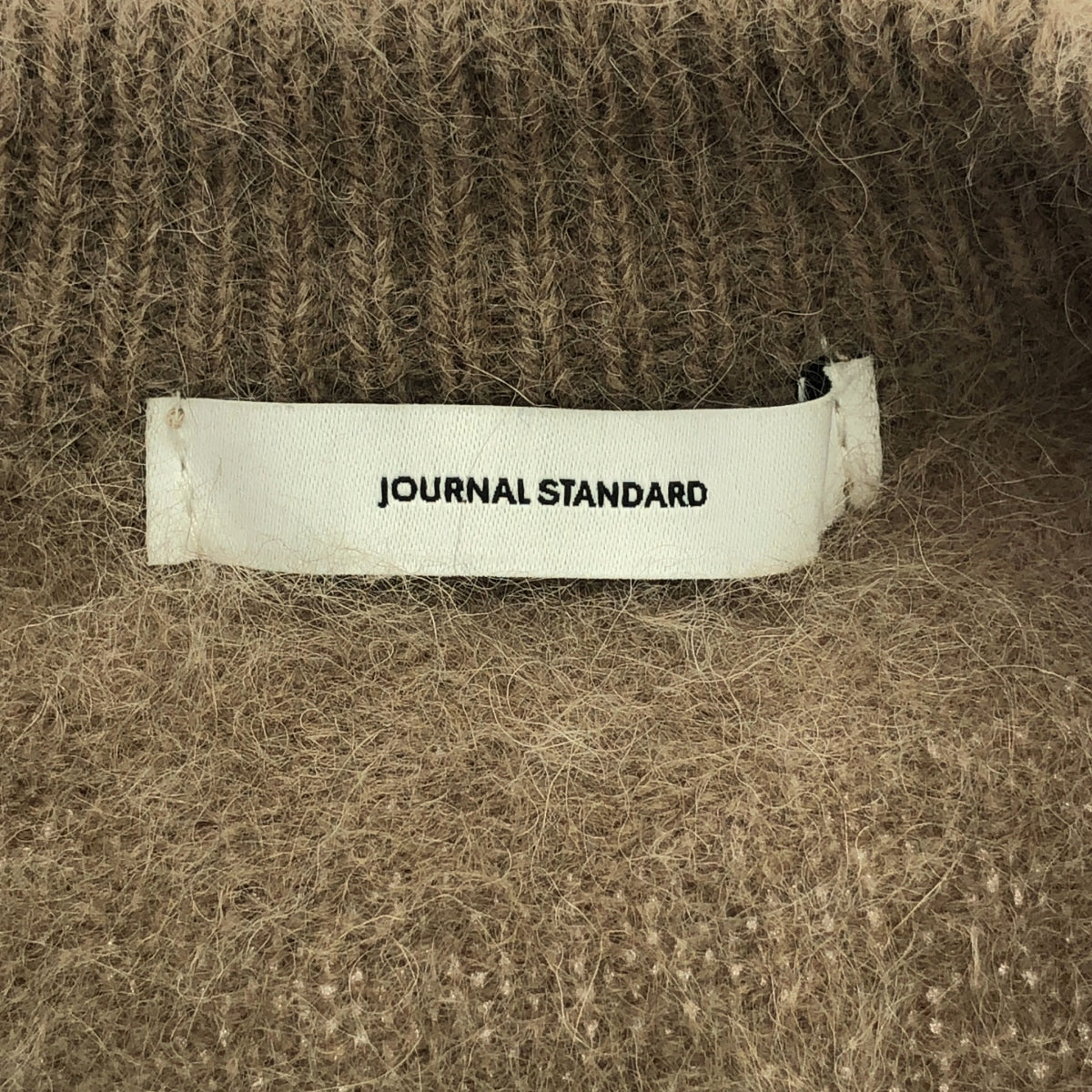 【미품】 JOURNAL STANDARD / 저널 스탠다드 | 2024AW | 알파카 믹스 퍼크 루넥 풀오버 | 무료 | 브라운 | 여성