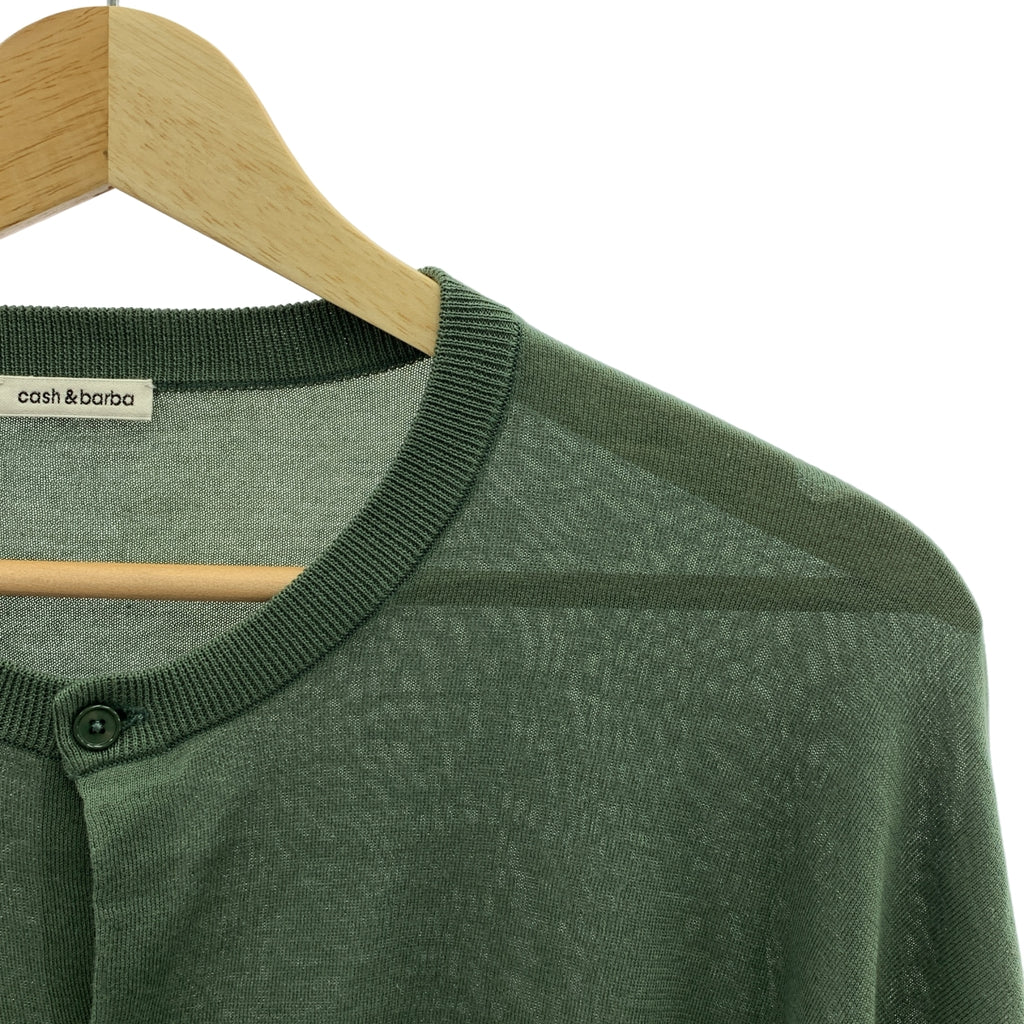 cash&barba / キャッシュアンドバルバ | シーアイランドコットン ニット カーディガン | 2 | グリーン | レディース
