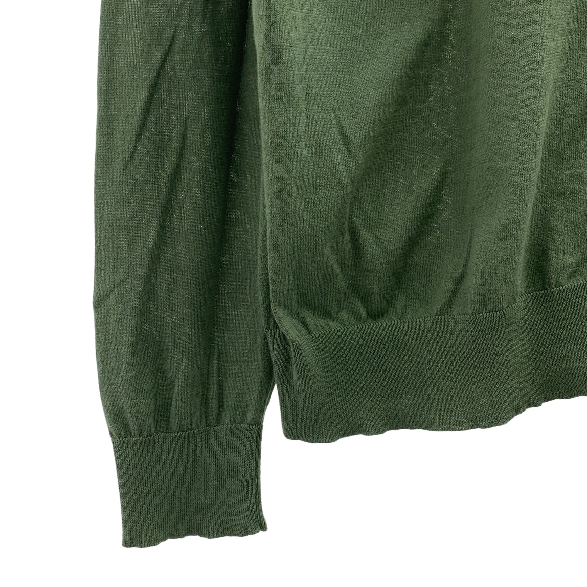 cash&barba / キャッシュアンドバルバ | シーアイランドコットン ニット カーディガン | 2 | グリーン | レディース
