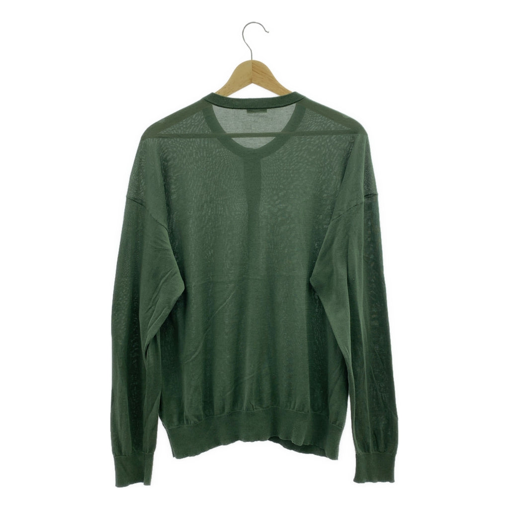 cash&barba / キャッシュアンドバルバ | シーアイランドコットン ニット カーディガン | 2 | グリーン | レディース