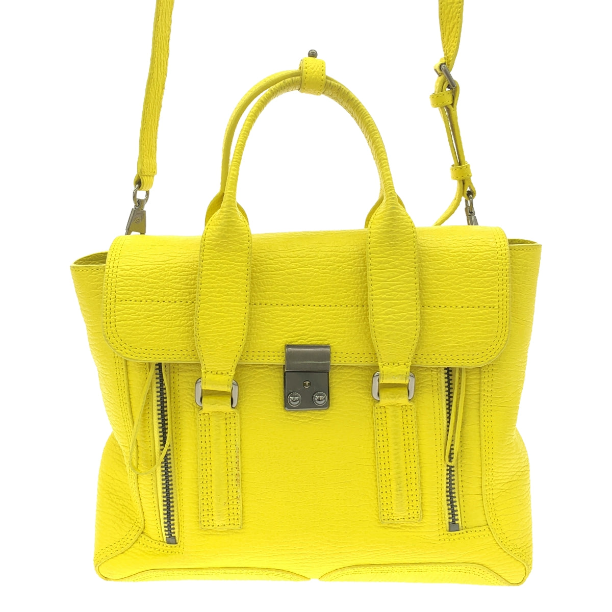 3.1 Phillip Lim | 2-way leather satchel handbag with shoulder strap | Yellow | Women's