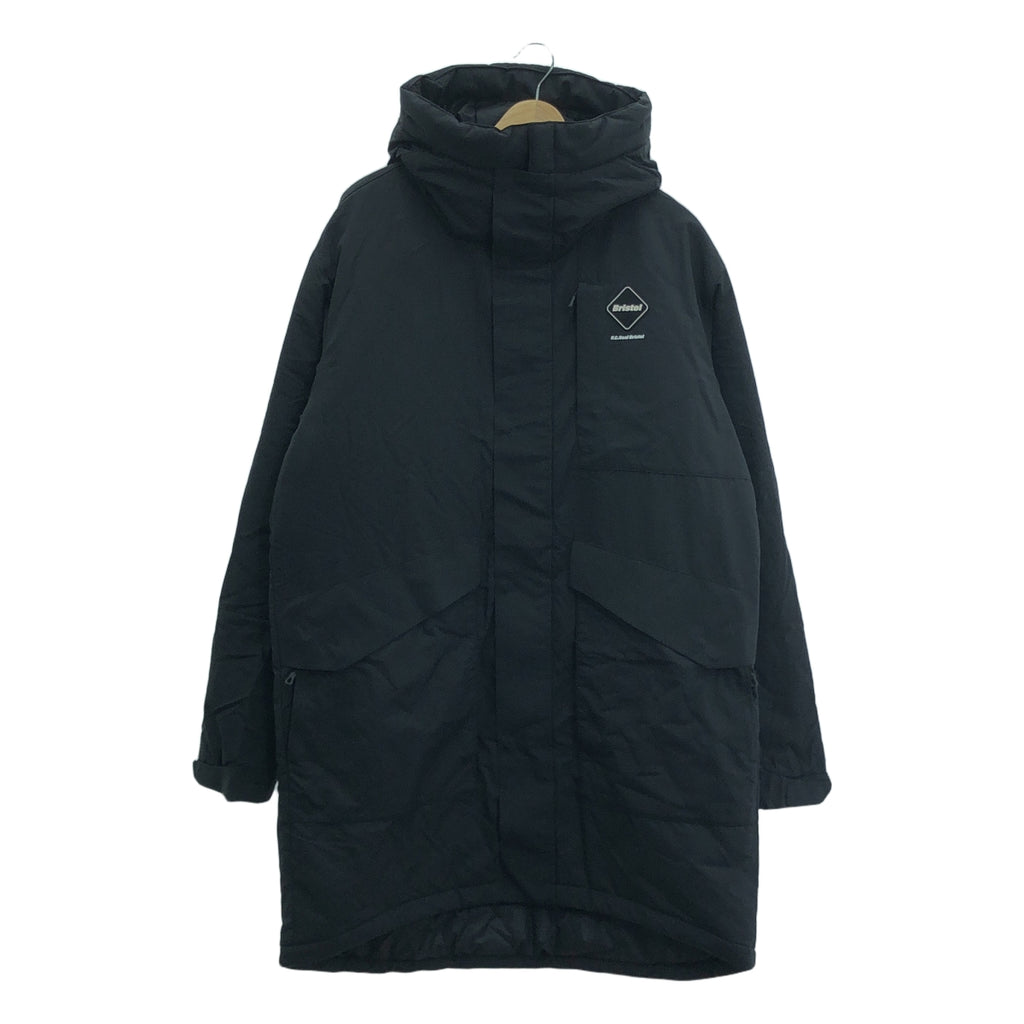 【美品】  FCRB / エフシーレアルブリストル | 2024AW | PADDED BENCH COAT / バックロゴ ベンチコート フーディ | M | black | メンズ