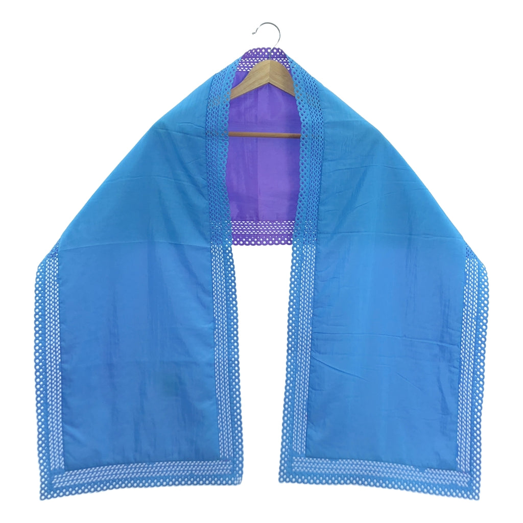 ISSEY MIYAKE / イッセイミヤケ | ナイロン ストール | F | パープル/ブルー