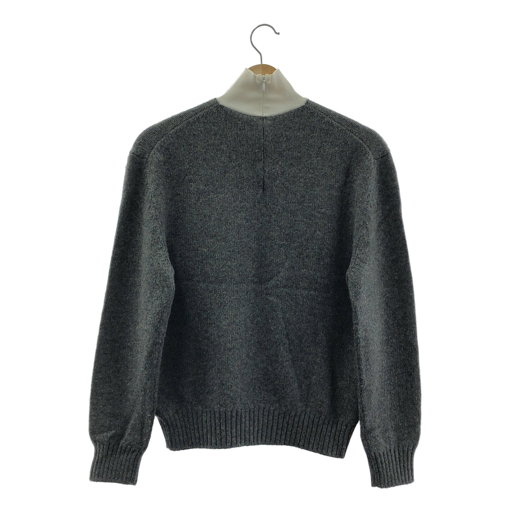 PRADA / 프라다 | 2022AW | 울 캐시미어 혼합 로고 하이넥 니트 | 36 | 여성