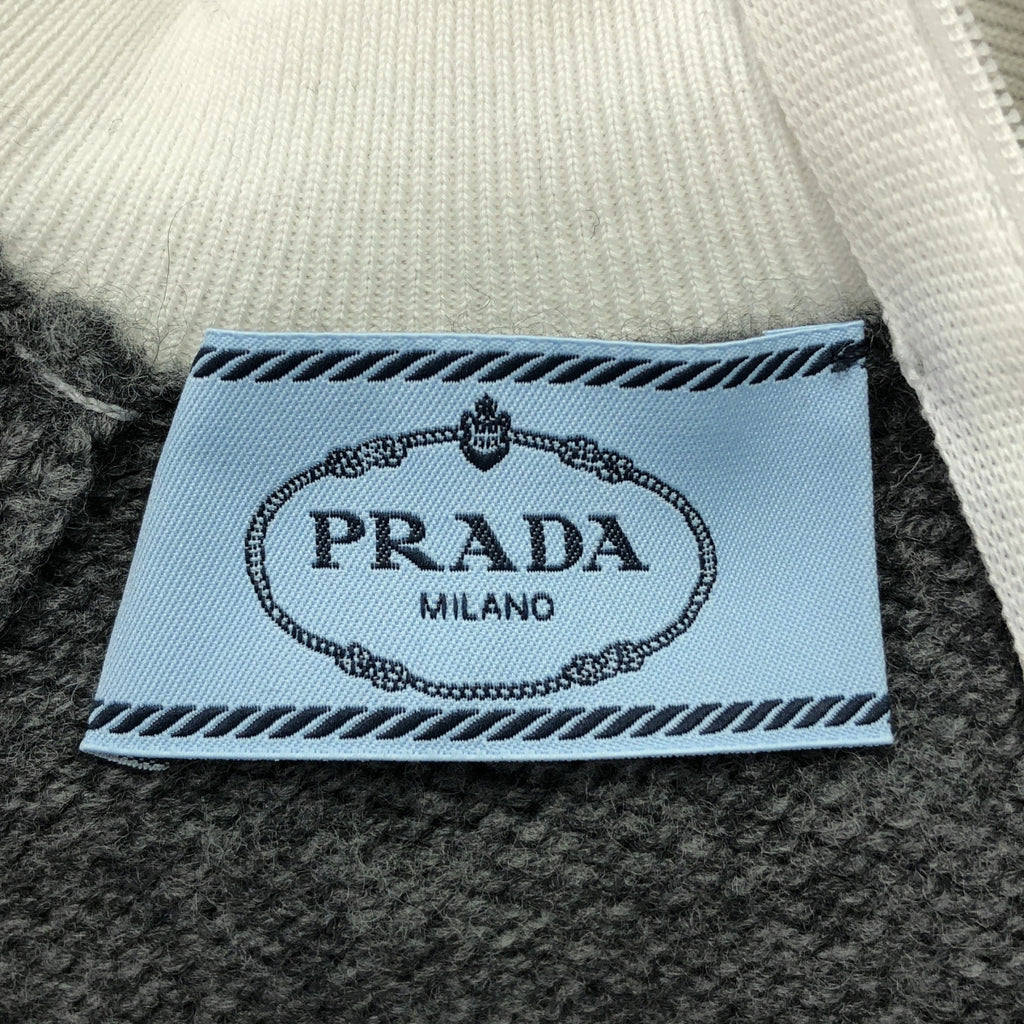 PRADA / 프라다 | 2022AW | 울 캐시미어 혼합 로고 하이넥 니트 | 36 | 여성
