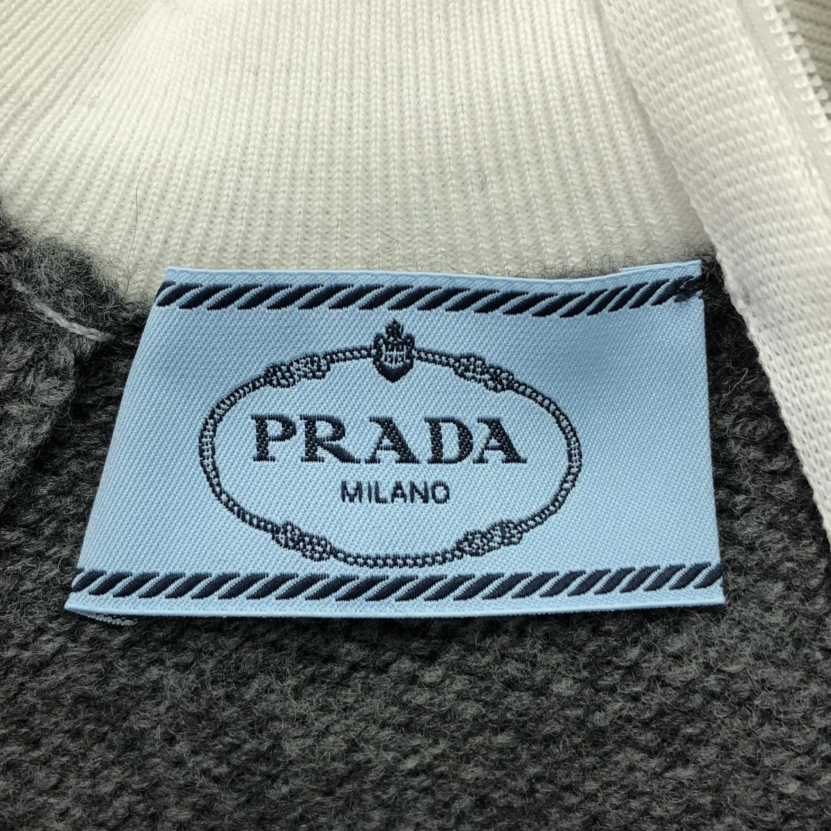 PRADA / プラダ | 2022AW | ウール カシミヤ混 ロゴ ハイネック ニット | 36 | レディース