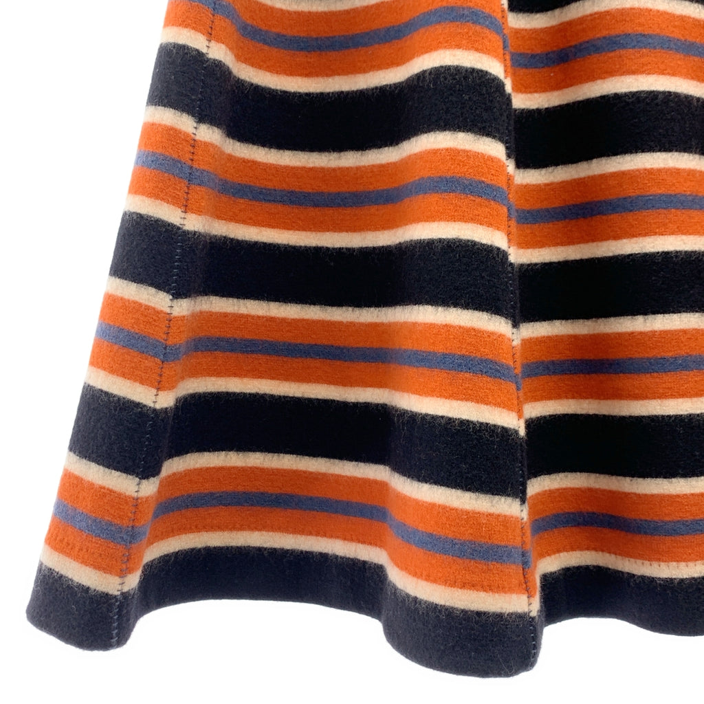 45r / フォーティファイブアール | ジャージ フラノ ボーダー スカート | 3 | オレンジ/ブルー/ブラック | レディース