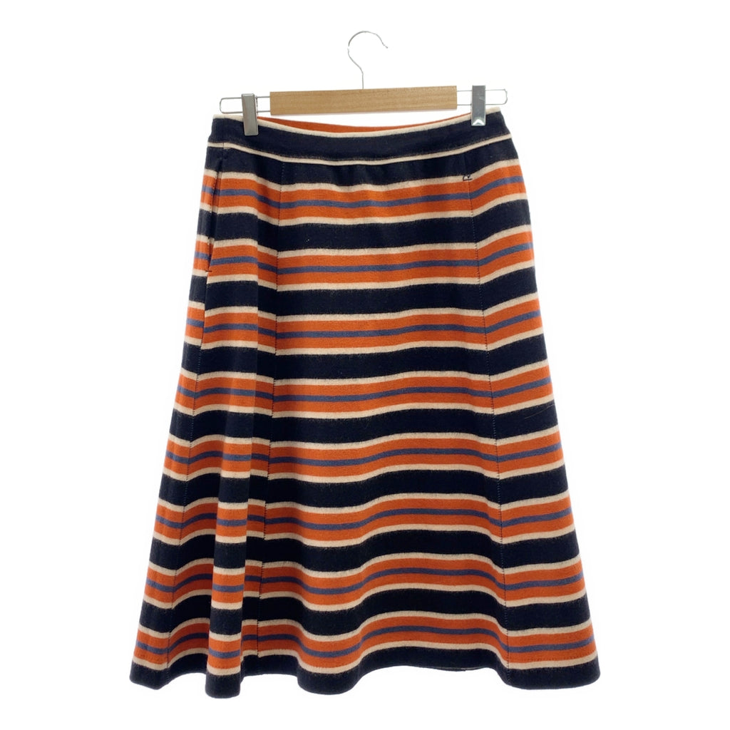 45r / フォーティファイブアール | ジャージ フラノ ボーダー スカート | 3 | オレンジ/ブルー/ブラック | レディース