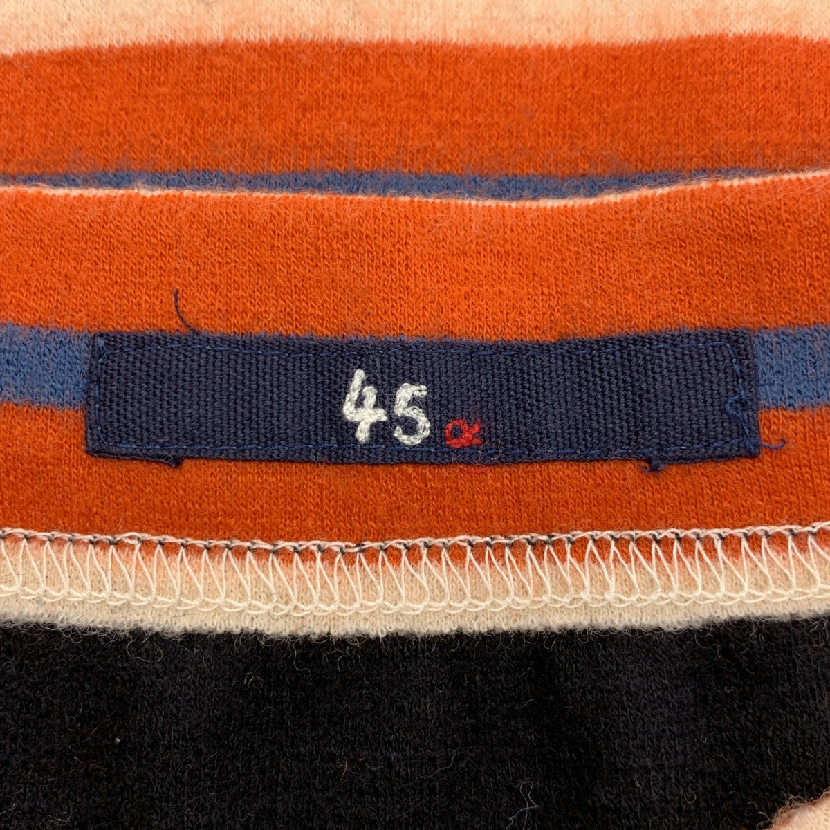 45r / フォーティファイブアール | ジャージ フラノ ボーダー スカート | 3 | オレンジ/ブルー/ブラック | レディース