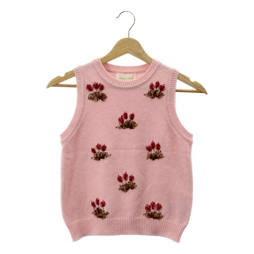 SHUSHU/TONG | 花朵裝飾針織背心 | M碼 | 女款