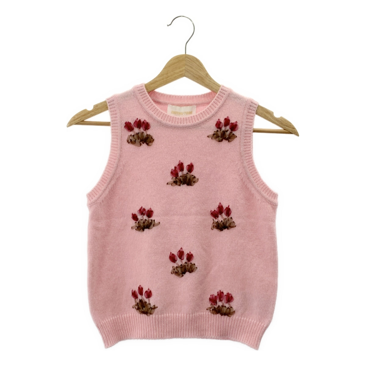 SHUSHU/TONG | 花朵裝飾針織背心 | M碼 | 女款