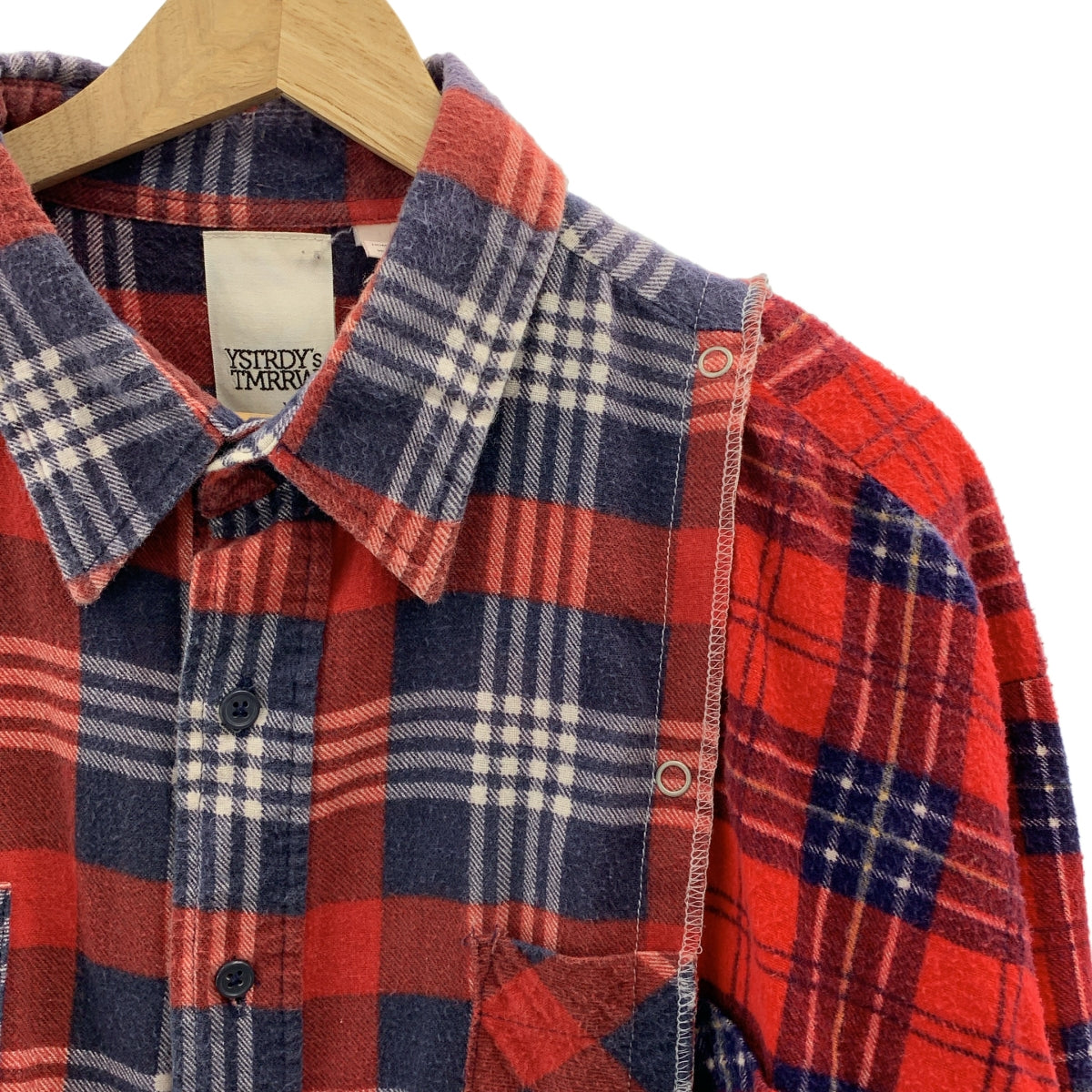 YSTRDY'S TMRRW / イエスタデイズトゥモロー | FLEA MARKET SHIRT リメイク チェックシャツ | XL | メンズ