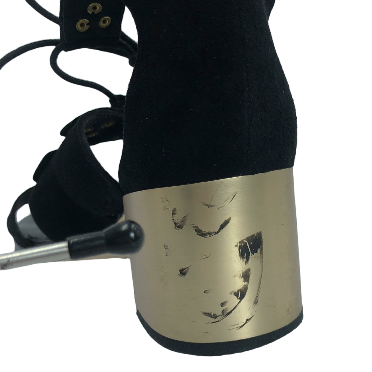 【美品】  SENSO / センソ | QIANA スエードレザー レースアップ ヒールサンダル | 37 | ブラック | レディース