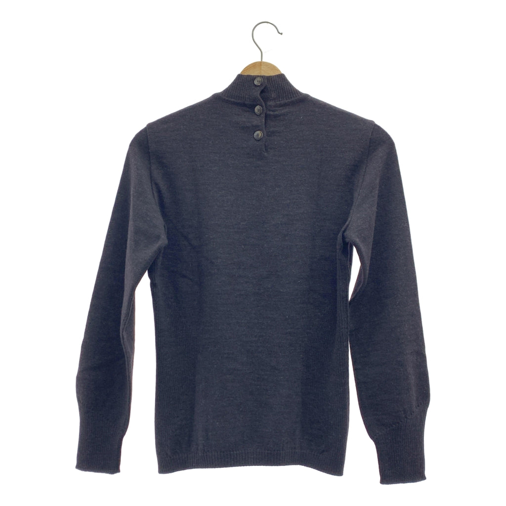 Salvatore Ferragamo | 羊毛後背紐扣高領毛衣 | S 碼 | 炭灰色 | 女款