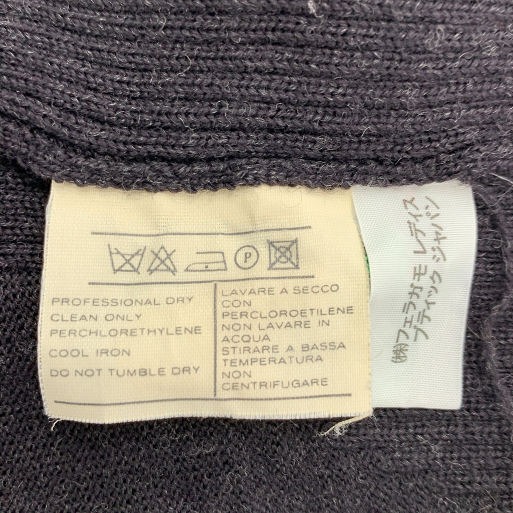 Salvatore Ferragamo | 羊毛後背紐扣高領毛衣 | S 碼 | 炭灰色 | 女款