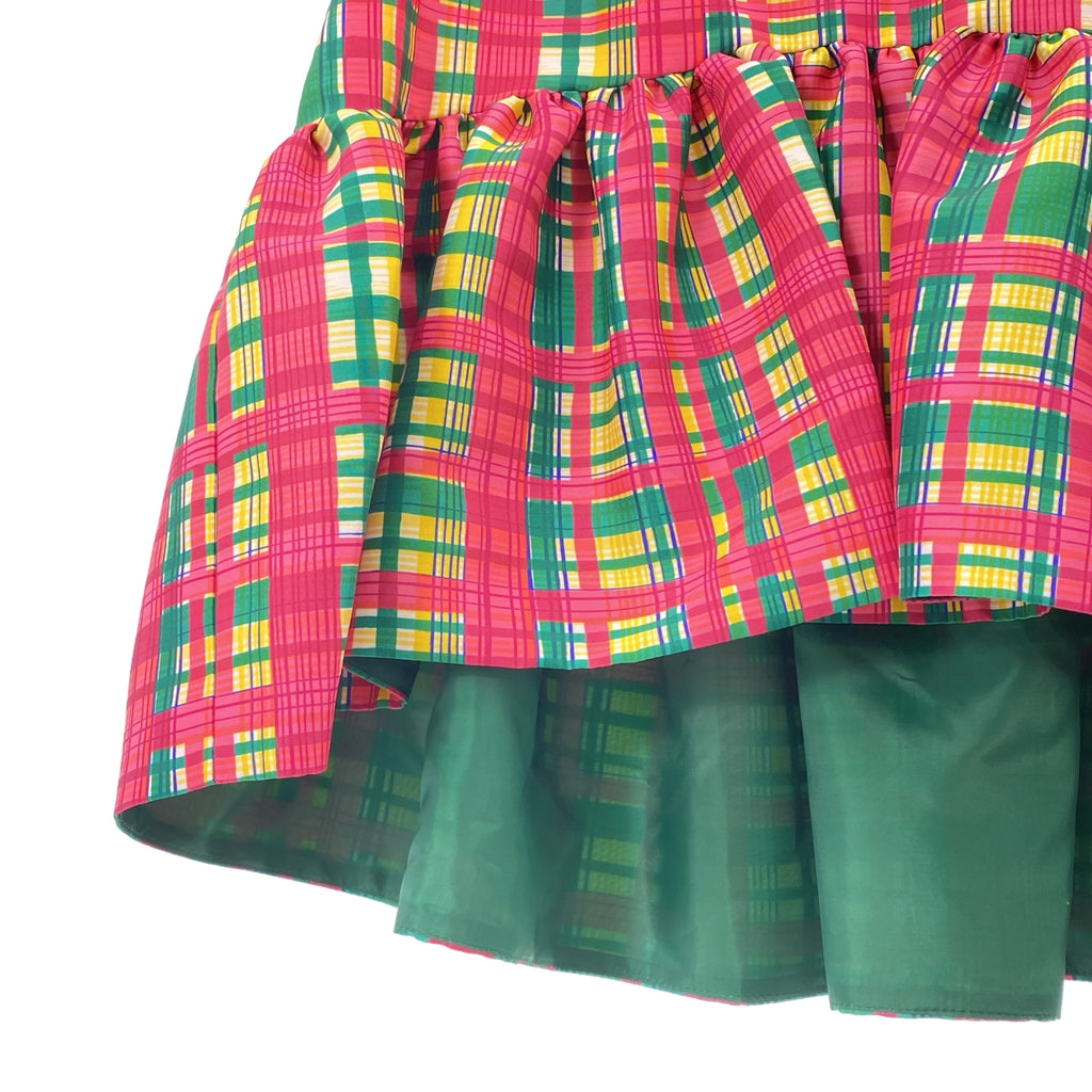 TSURU by Mariko Oikawa | Elenore 格紋泡泡袖襯衫 | F 碼 | 女款