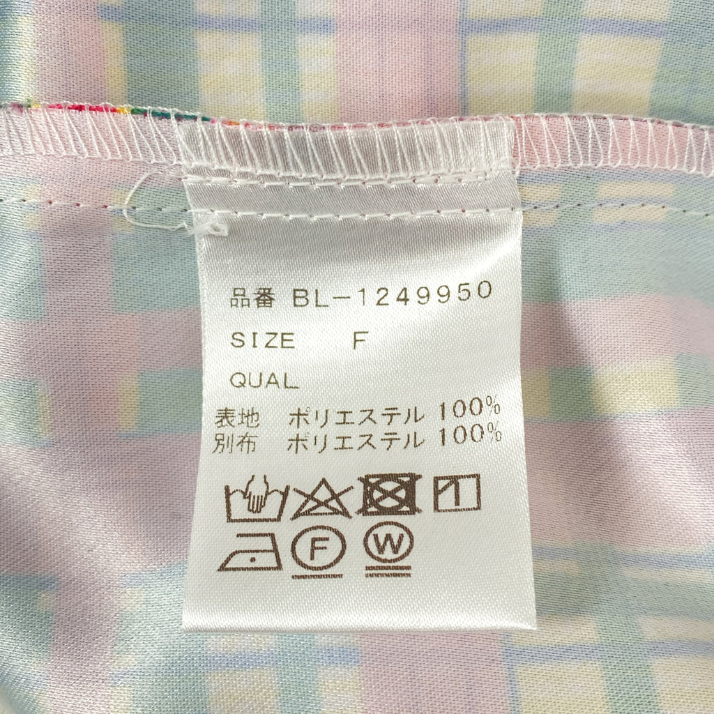 TSURU by Mariko Oikawa | Elenore 格紋泡泡袖襯衫 | F 碼 | 女款