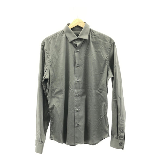 PRADA | Wide collar stretch cotton shirt | Size 38 | Men's