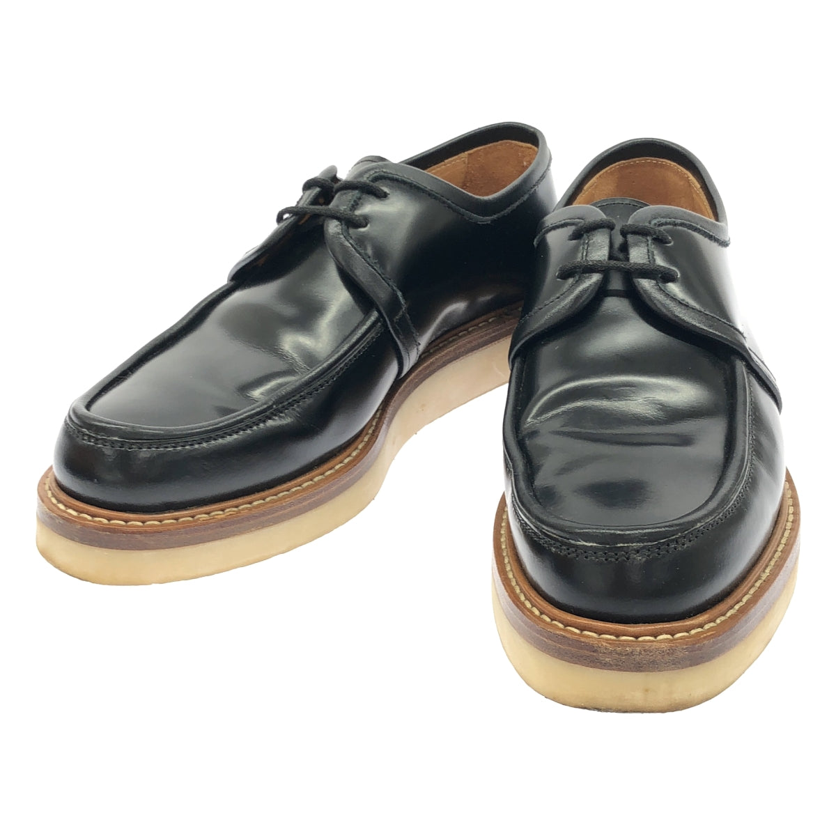 UNITED ARROWS | x bibliotek 皮革繫帶鞋 | 35 碼 | 黑色 | 女款