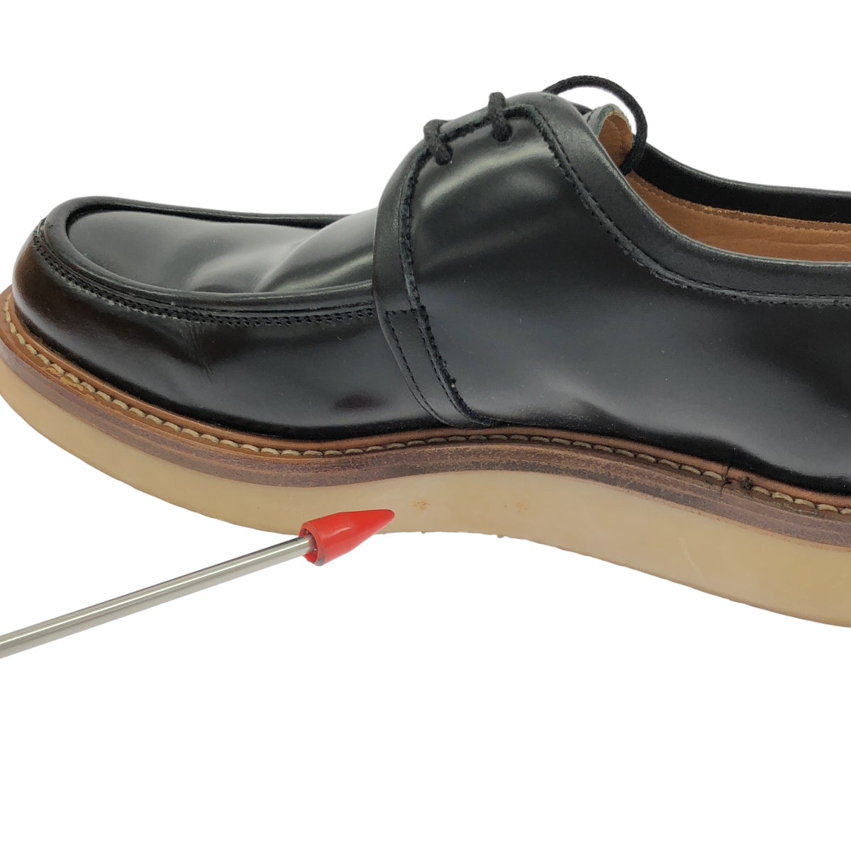 UNITED ARROWS / 유나이티드 아로즈 | × bibliotek 가죽 레이스 업 신발 가죽 신발 | 35 | 블랙 | 여성