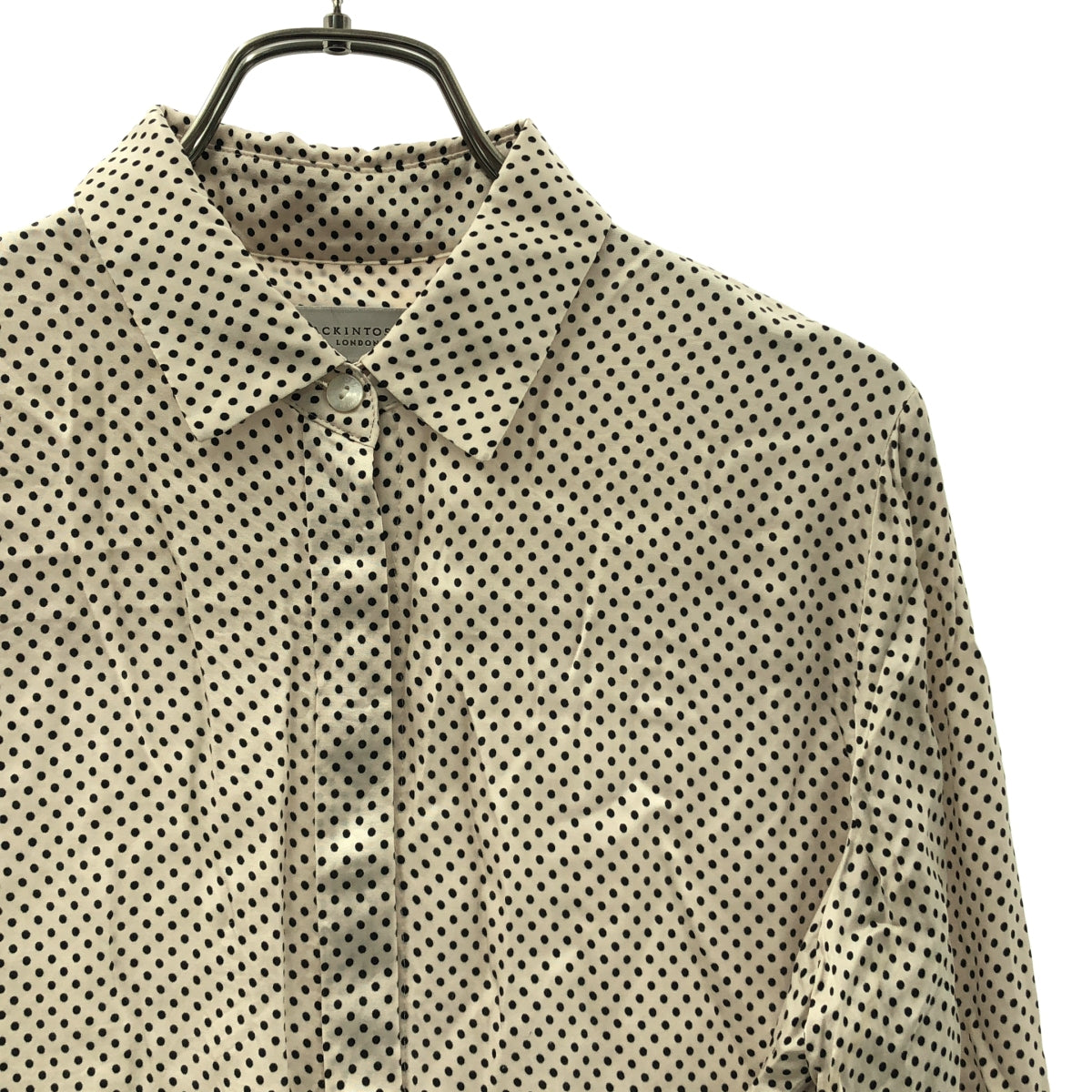 MACKINTOSH LONDON / マッキントッシュロンドン | レーヨン ドット ブラウス | 38 | ピンク系 | レディース