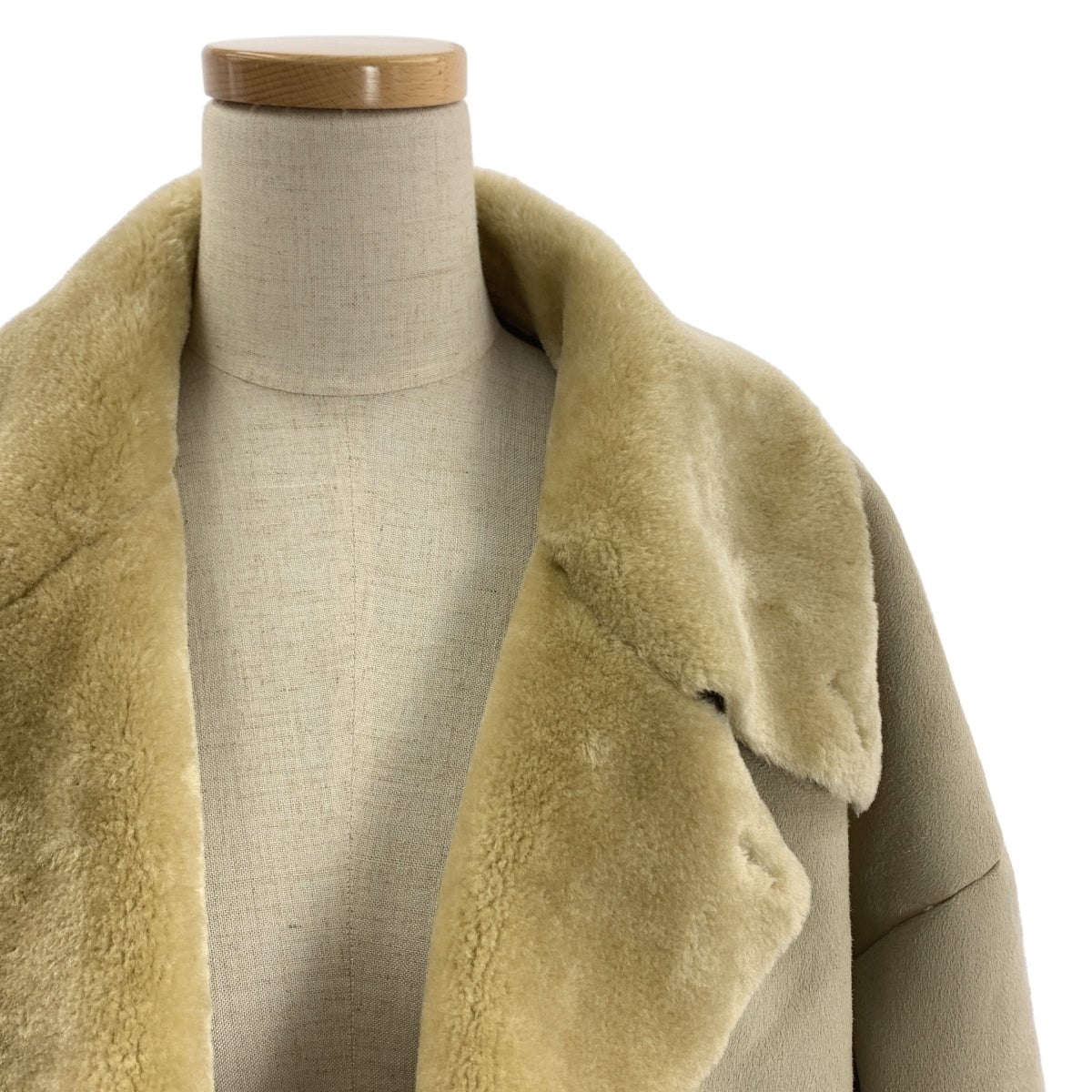 N.HOOLYWOOD / 엔 할리우드 | 2022AW | 무톤라이크 버튼리스 오버 하프 코트 | 40 | 남성