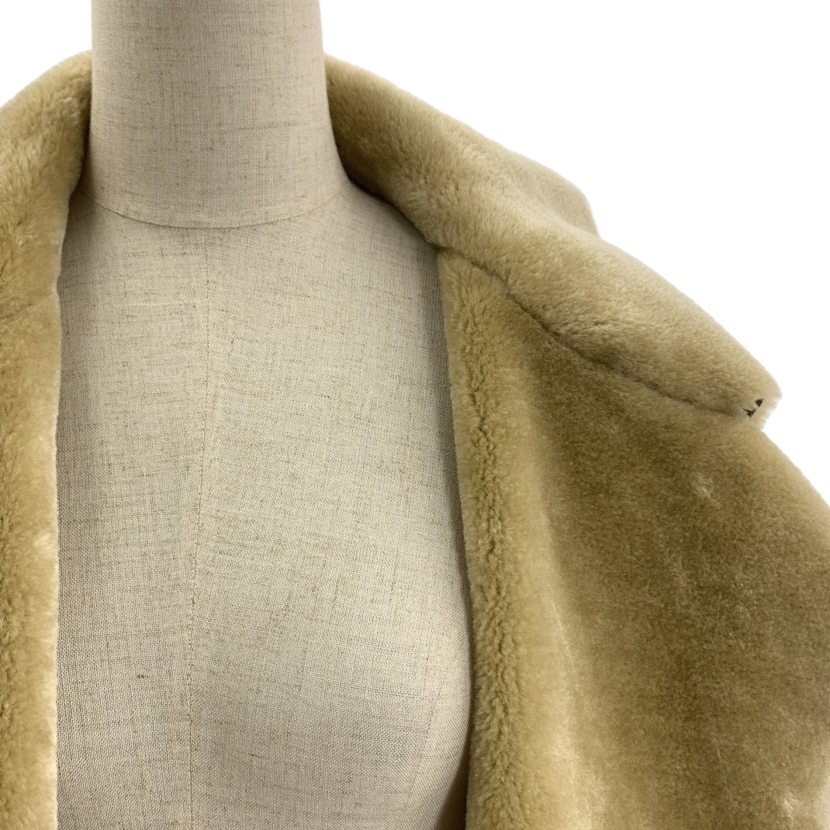 N.HOOLYWOOD / 엔 할리우드 | 2022AW | 무톤라이크 버튼리스 오버 하프 코트 | 40 | 남성