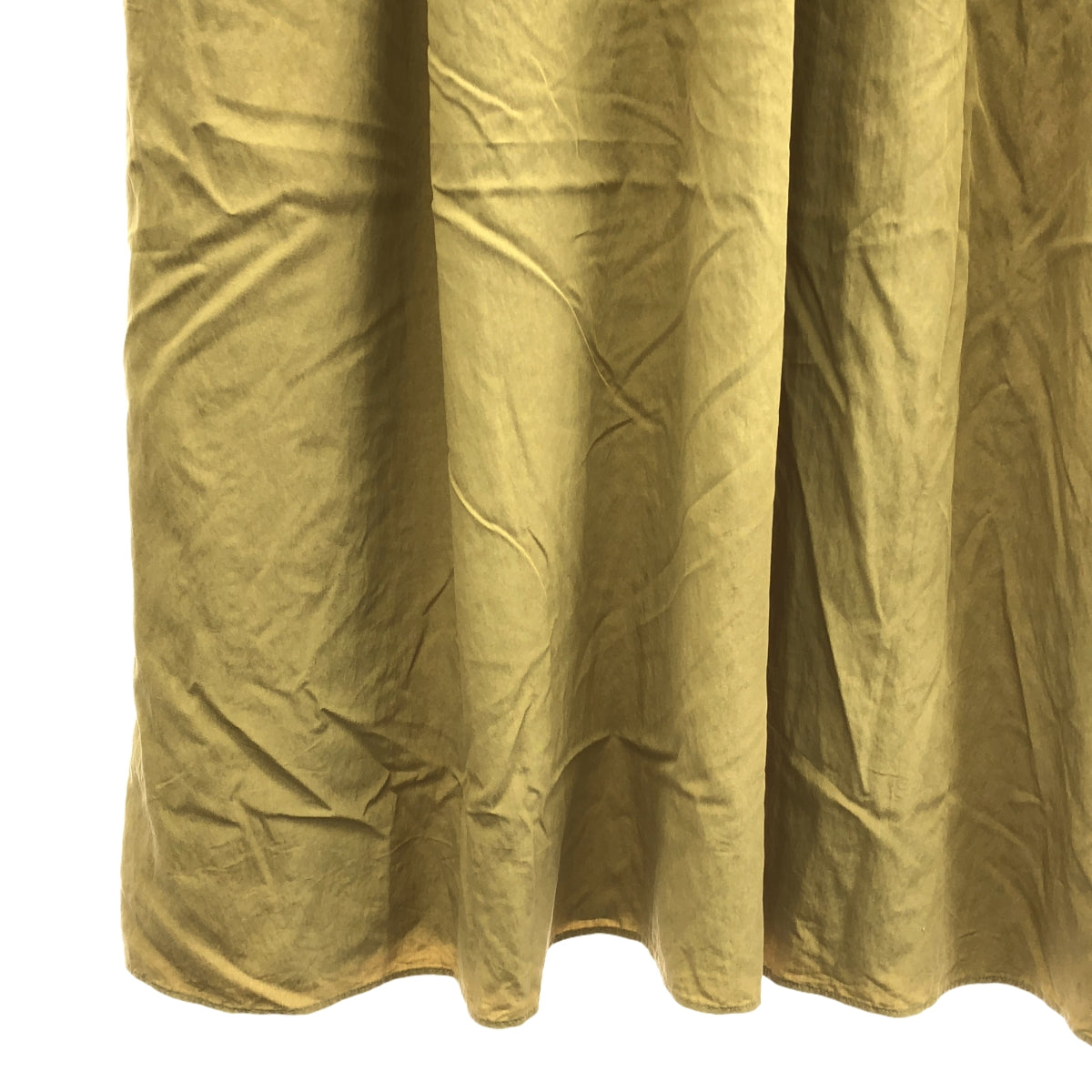 IENA | 2022春夏 |人造絲尼龍褶皺連身裙 | 36 |卡其色 |女性的