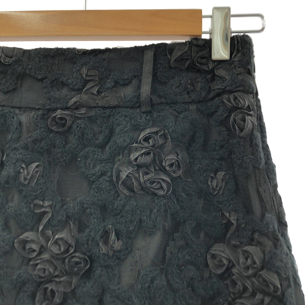 AMERI / 아메리 | FLOWER MIX LACE SHEER SKIRT 플라워 레이스 스커트 | S |