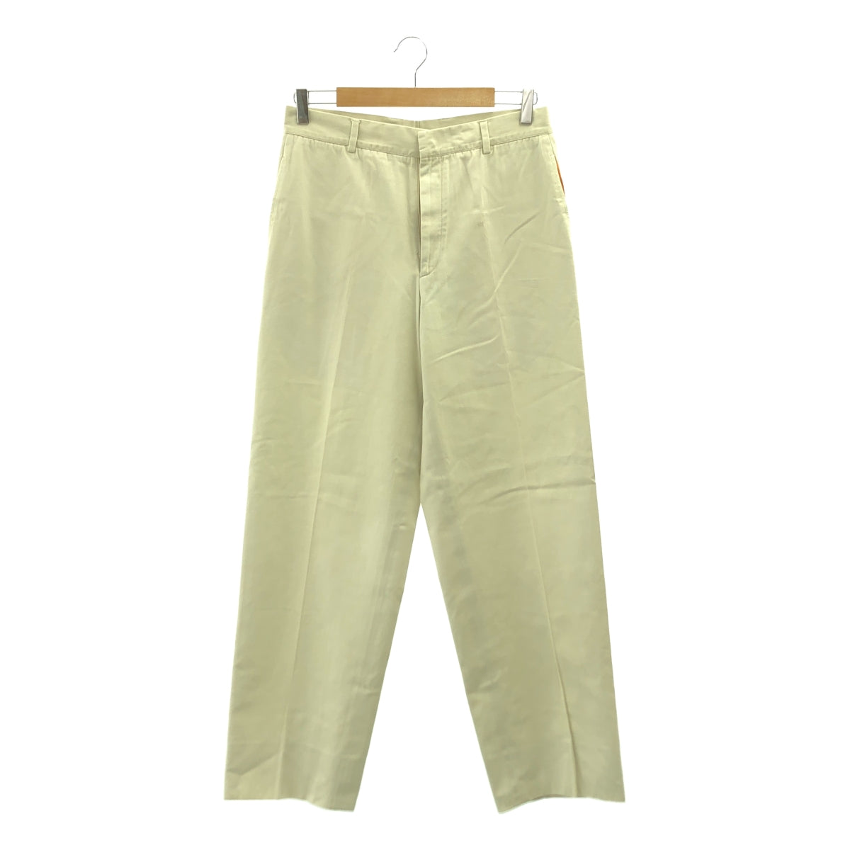 HERMES / 헤르메스 | 코튼 와이드 팬츠 | 48 | 베이지 / 오렌지 | 남성