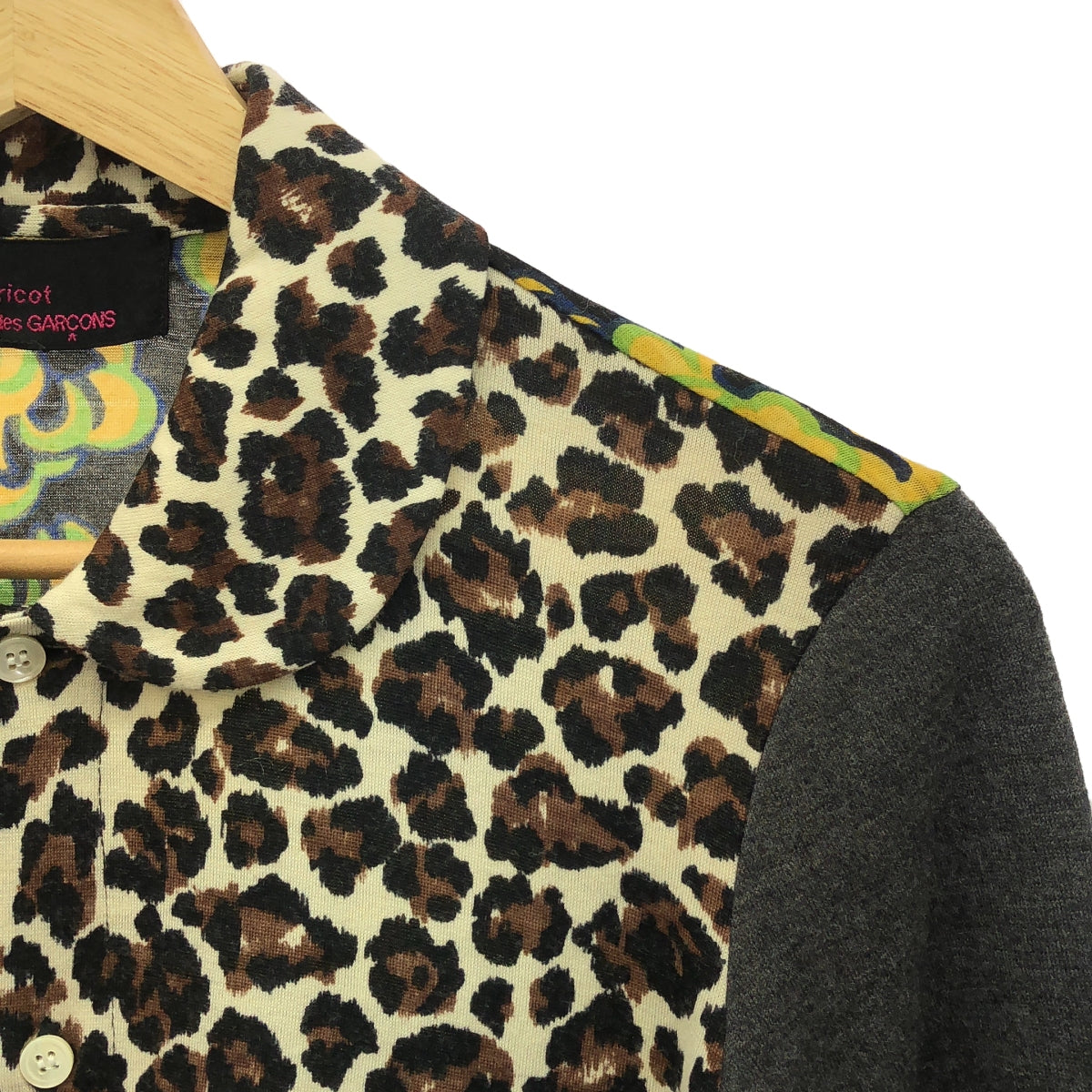 tricot COMME des GARCONS / Tricom De Galson | 2014AW | 울 레오파드 플라워 라운드 칼라 가디건 | M | 멀티 컬러 | 여성