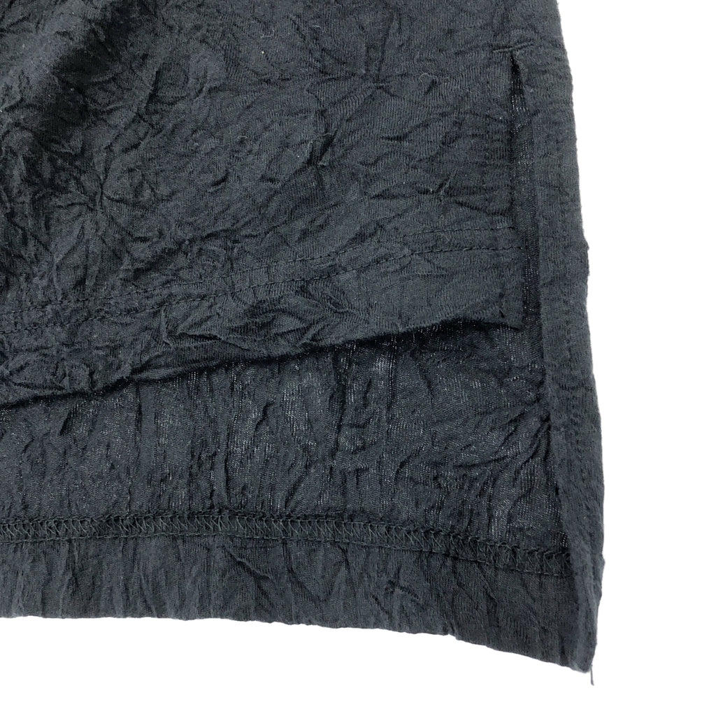 【美品】  Ground Y / グラウンドワイ | 2021AW | Button opened dig / ワッシャー ハイネック スリット ロングプルオーバー | 3 | ブラック | メンズ