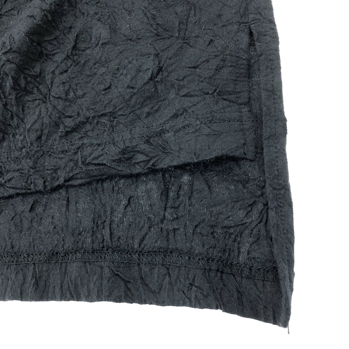 【미품】 Ground Y / 그라운드 와이 | 2021AW | Button opened dig / 와셔 하이넥 슬릿 롱 풀오버 | 3 | 블랙 | 맨즈