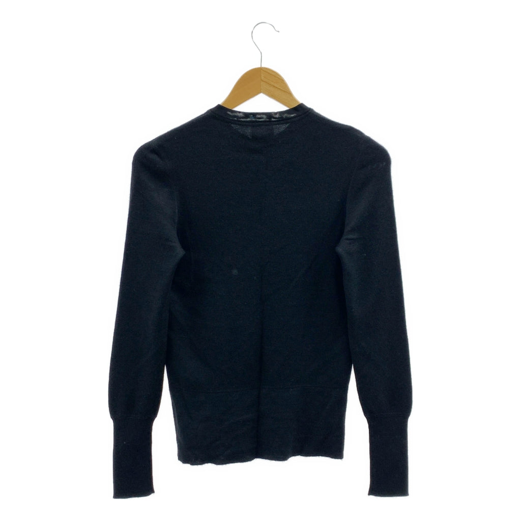 CHANEL / 샤넬 | 캐시미어 실크 코코 마크 버튼 헨리 넥 니트 | 38 |