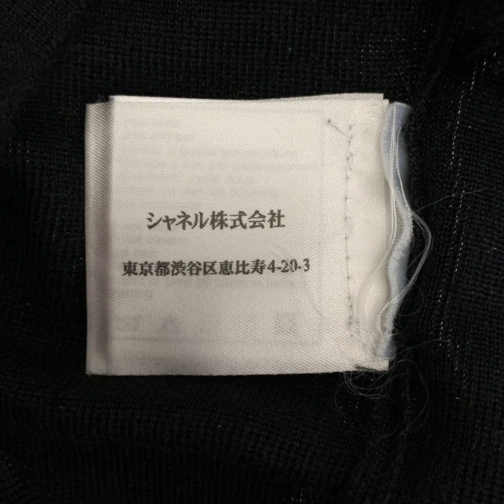 CHANEL / 샤넬 | 캐시미어 실크 코코 마크 버튼 헨리 넥 니트 | 38 |