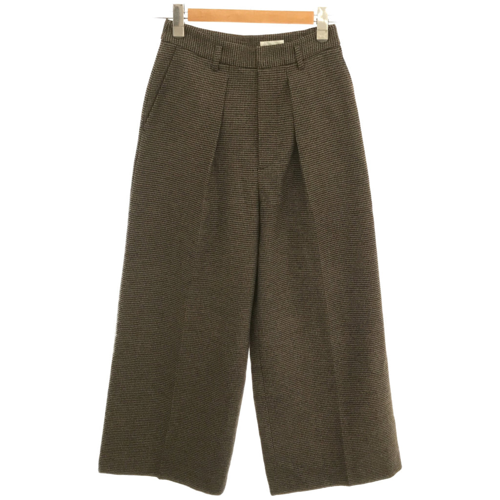 【美品】  IENA / イエナ | 2022AW | ストレッチ ツィード タック バギー パンツ | 36 | ブラウン | レディース