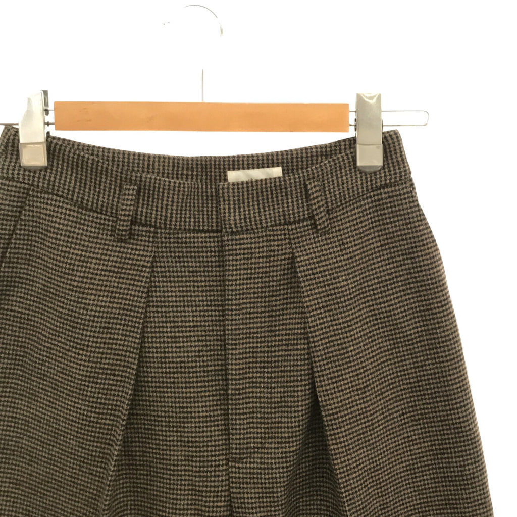 【美品】  IENA / イエナ | 2022AW | ストレッチ ツィード タック バギー パンツ | 36 | ブラウン | レディース