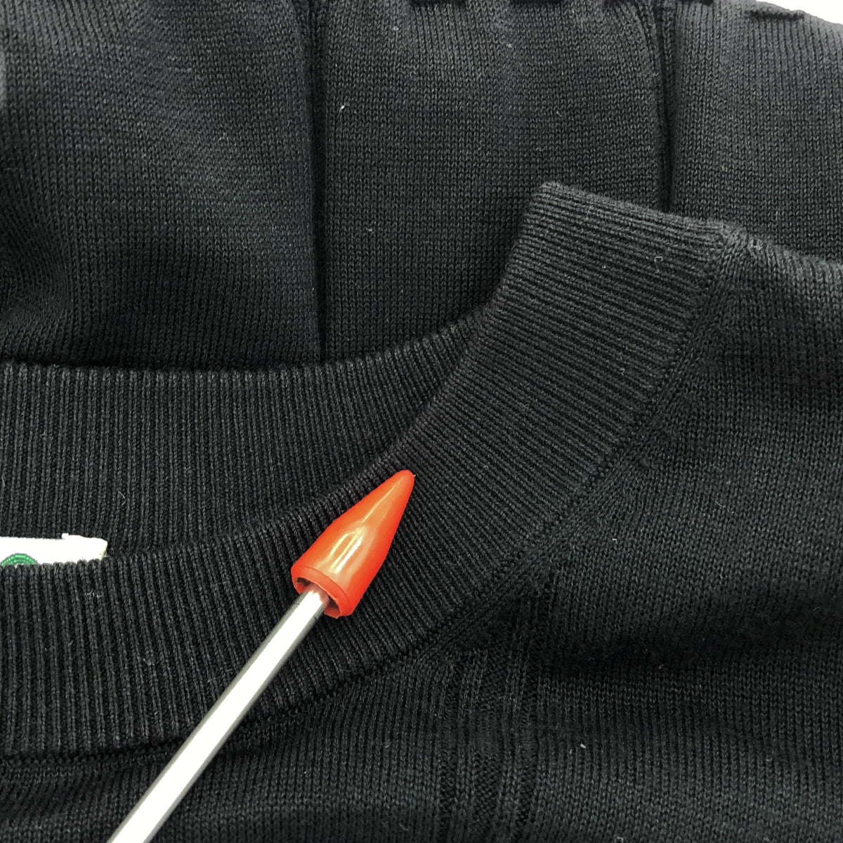 KENZO / ケンゾー | コットン シルク フリル ニット | M | ブラック | レディース
