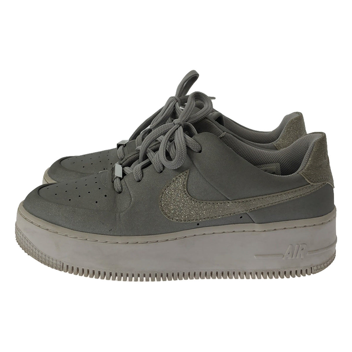 NIKE / 나이키 | AIR FORCE 1 SAGE LOW 스니커즈 CQ7510-017 | 24 | 그레이/화이트 | 여성