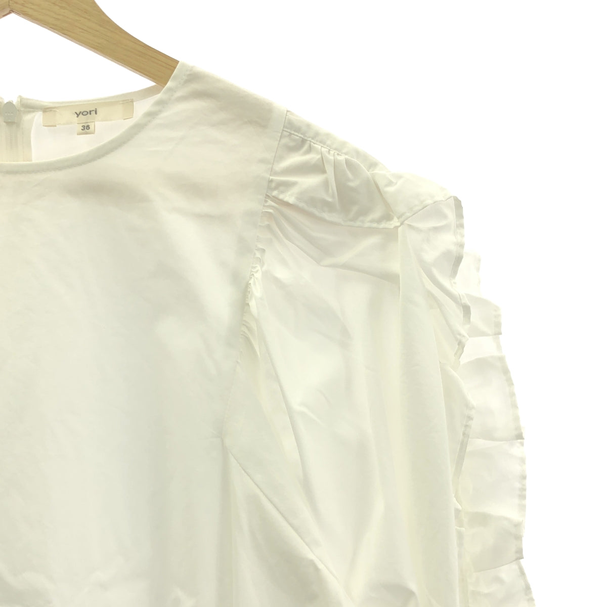 yori | 棉質荷葉袖襯衫/上衣 | 尺寸 36 | 女款