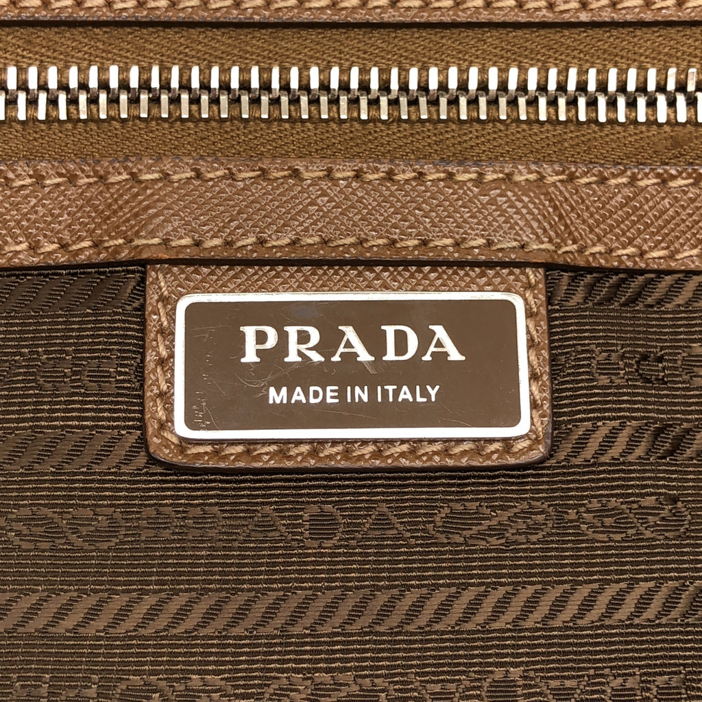 PRADA | Re-Nylon x Saffiano 皮革雙向手提包，配肩帶 / 全襯裡，帶標誌 / 男女通用 |